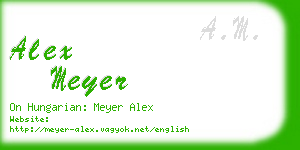 alex meyer business card